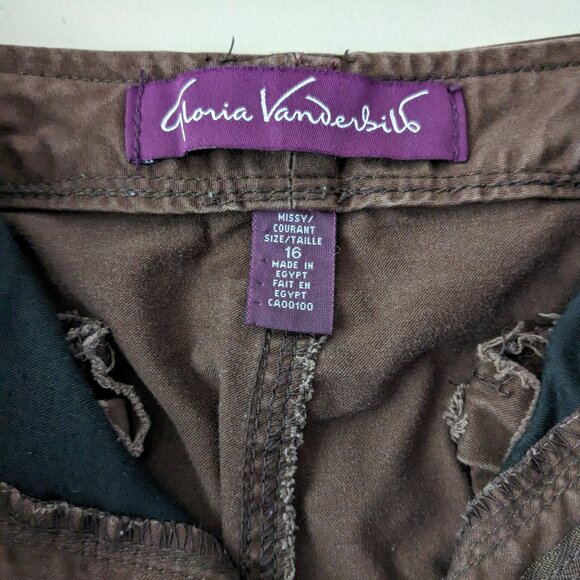 Brown Gloria Vanderbilt Trousers With Matching Belt - Picture 2 of 4